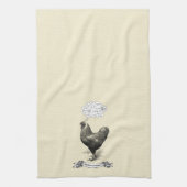 マシメおもしろいチキンプリンのジョーク キッチンタオル (縦)