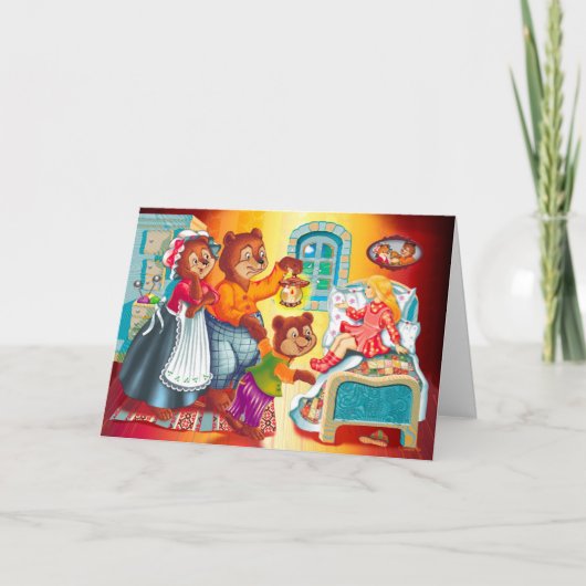 マシャとクマ3頭 カード (正面)