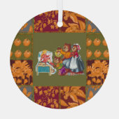 マシャとクマ3頭 ガラスオーナメント (裏面)