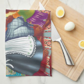 マシャとクマ3頭 キッチンタオル (四つ折り)