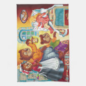 マシャとクマ3頭 キッチンタオル (縦)