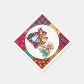 マシャとクマ3頭 スタンダードカクテルナプキン (角)