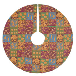 マシャとクマ3頭 ブラッシュドポリエステルツリースカート