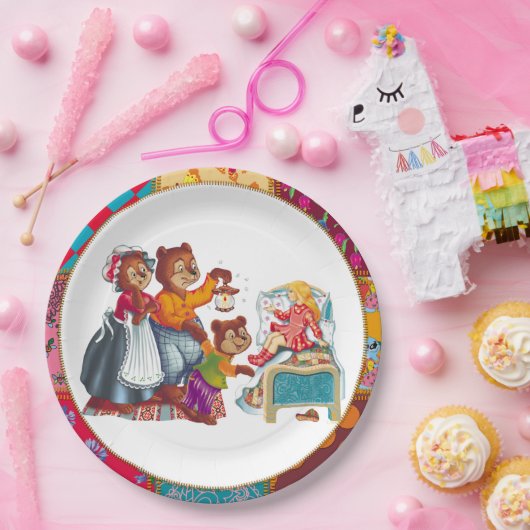 マシャとクマ3頭 ペーパープレート (パーティー)