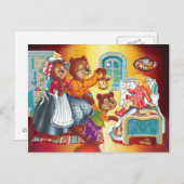 マシャとクマ3頭 ポストカード (正面/裏面)