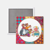 マシャとクマ3頭 マグネット (正面/裏面)