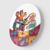 マシャとクマ3頭 ラージ壁時計 (傾斜)