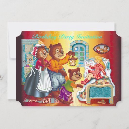 マシャとクマ3頭 招待状 (正面)