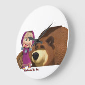 マシャとクマ ラージ壁時計 (傾斜)