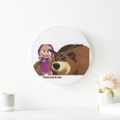 マシャとクマ ラージ壁時計 (ホーム)