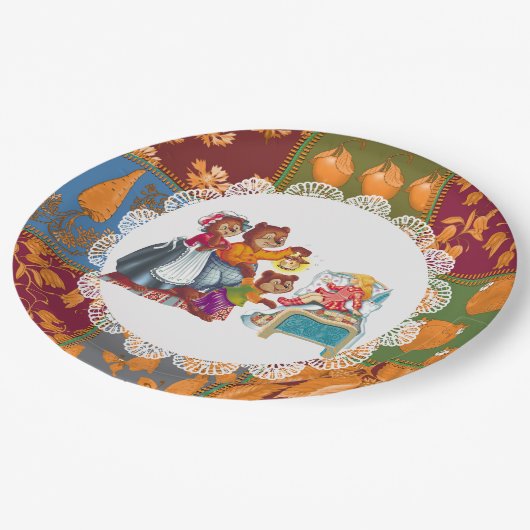 マシャと3匹のおとぎ話クマ ペーパープレート (アングル)