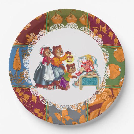 マシャと3匹のおとぎ話クマ ペーパープレート (正面)