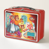 マシャと3匹のおとぎ話クマ メタルランチボックス (正面)