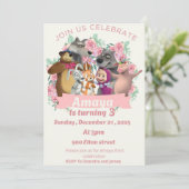 マシャ＆ベアの誕生日招待テーマ 招待状 (スタンド正面)