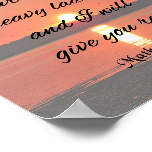 マシュウ11:28、私に向かってバイブル来バス・バース ポスター (角)