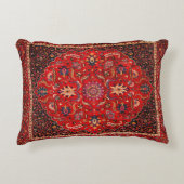 マシュハドの赤ペルシャじゅうたん アクセントクッション (正面)