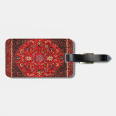 マシュハドの赤ペルシャじゅうたん ラゲッジタグ (裏面横)