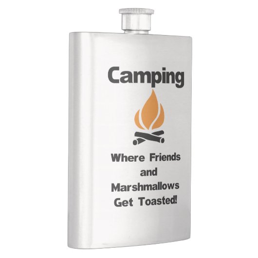 マシュマおもしろいロと友達とのキャンプことわざ フラスク (右)