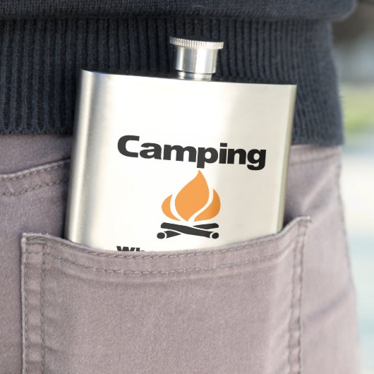 マシュマおもしろいロと友達とのキャンプことわざ フラスク (インサイチュ)