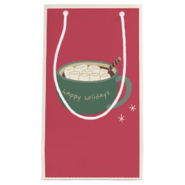 マシュマロおよびココアのクリスマスのギフトバッグ スモールペーパーバッグ