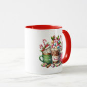 マシュマロお洒落とクリスマスホットココアマグカップ マグカップ (正面右)