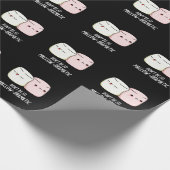 マシュマロでドラマチックなマシュマロなプンダークBGを許可しない ラッピングペーパー (角)