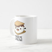マシュマロで恋に落ちた Funny Smore Pun コーヒーマグカップ (正面左)