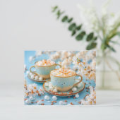 マシュマロで熱いコーヒー シーズンポストカード (スタンド正面)