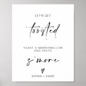 マシュマロとパーティーをロースト| S'more Station Sign ポスター (正面)