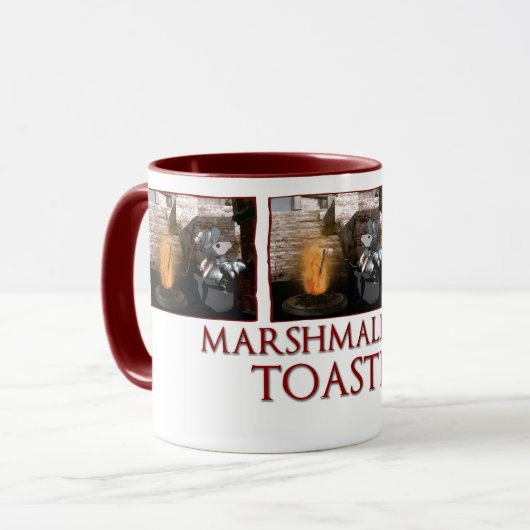"マシュマロによって焼かれる"パネルのマグ マグカップ (正面左)