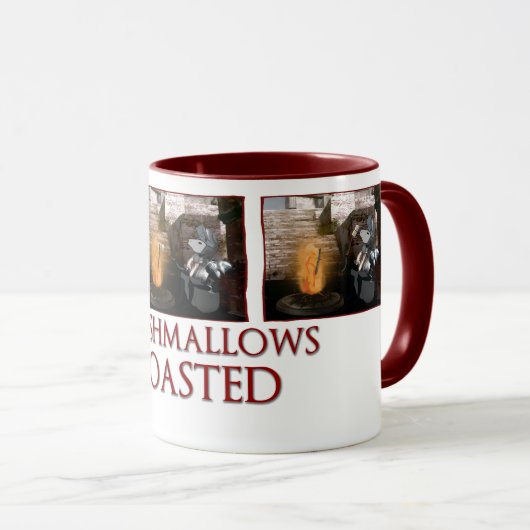 "マシュマロによって焼かれる"パネルのマグ マグカップ (正面右)