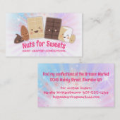 マシュマロのナッツチョコレートキャンディ菓子ベーキング 名刺 (正面/裏面)