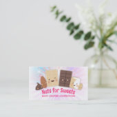 マシュマロのナッツチョコレートキャンディ菓子ベーキング 名刺 (スタンド正面)