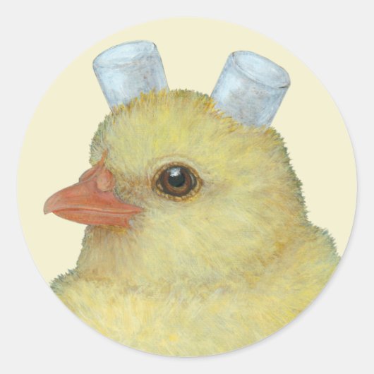 マシュマロのピープステッカーMimi ラウンドシール (正面)