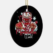 マシュマロの世界メリークリスマスホットココアだ セラミックオーナメント (右)