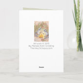 マシュマロの休日カードを焼いているアライグマ シーズンカード (裏面)