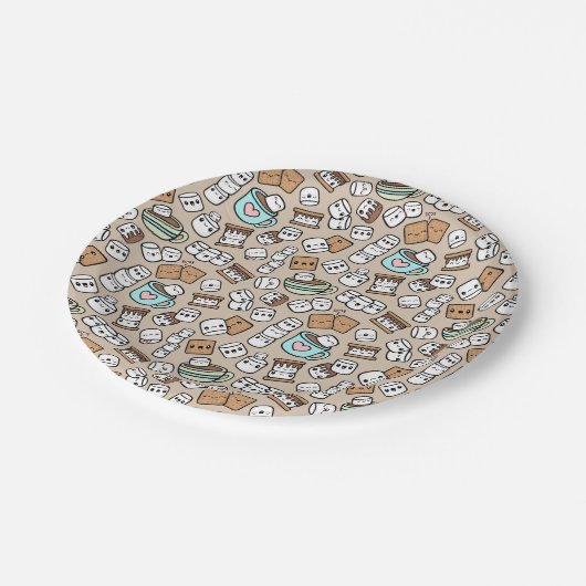 マシュマロの御馳走 ペーパープレート (アングル)