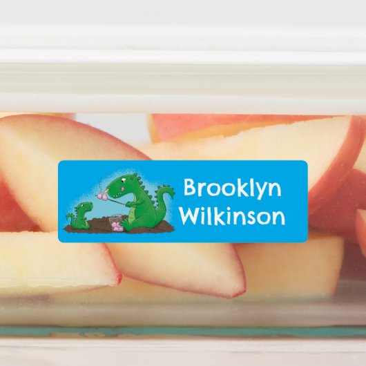 マシュマロの漫画を焙煎するドラゴンパーソナライズされた ラベル (貼付)