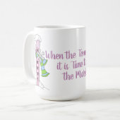 マシュマロを壊す – 冬の温度計 コーヒーマグカップ (正面左)