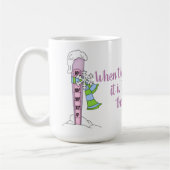 マシュマロを壊す – 冬の温度計 コーヒーマグカップ (左)