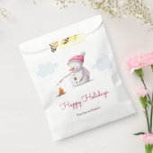マシュマロを焼くかわいい雪だるま フェイバーバッグ (封をした状態)
