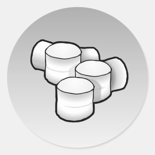 マシュマロクラシックス丸ステッカー ラウンドシール (正面)