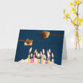 マシュマローストお誕生日ケーキ カード (黄色い花)