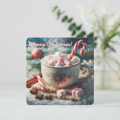 マシュマロ付きホットコーヒーカップ – 赤キャンディーケーン シーズンカード (スタンド正面)