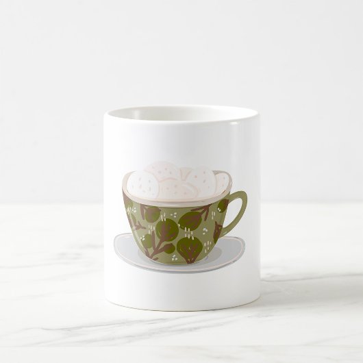 マシュマロ入りホットチョコレート コーヒーマグカップ