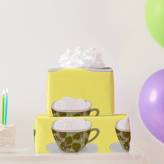 マシュマロ入りホットチョコレート ラッピングペーパー