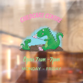 マシュマロ漫画をローストかわいいドラゴン ウィンドウサイン (シート2)