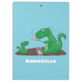 マシュマロ漫画をローストかわいいドラゴン クリップボード (裏面)