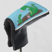 マシュマロ漫画をローストかわいいドラゴン ゴルフヘッドカバー (3/4 正面)