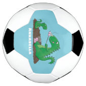 マシュマロ漫画をローストかわいいドラゴン サッカーボール (回転)